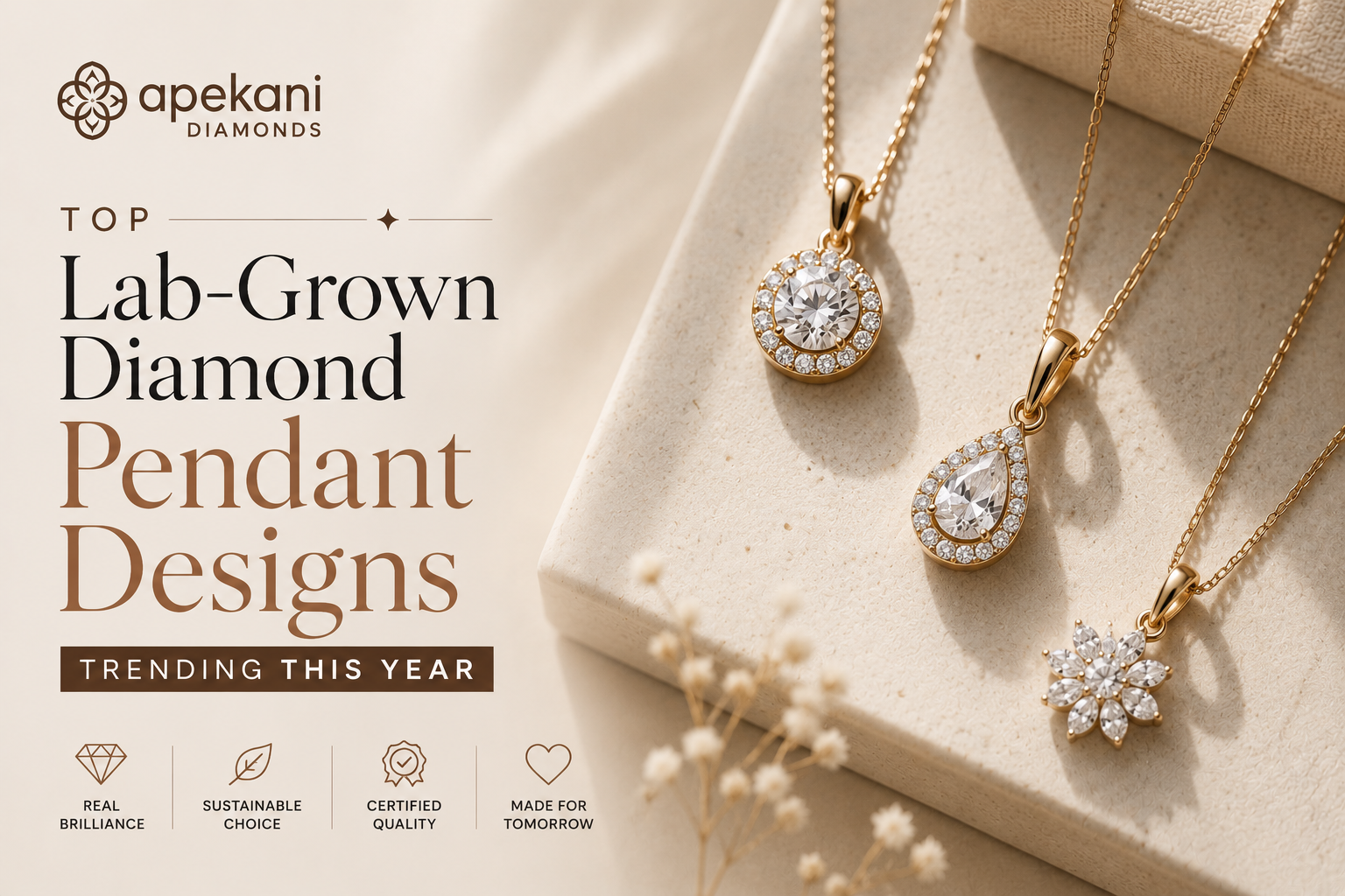 Top Lab-Grown Diamond Pendant Designs Trending This Year – Apekani Diamonds Top Lab-Grown Diamond Pendant Designs Trending This Year – Apekani Diamonds