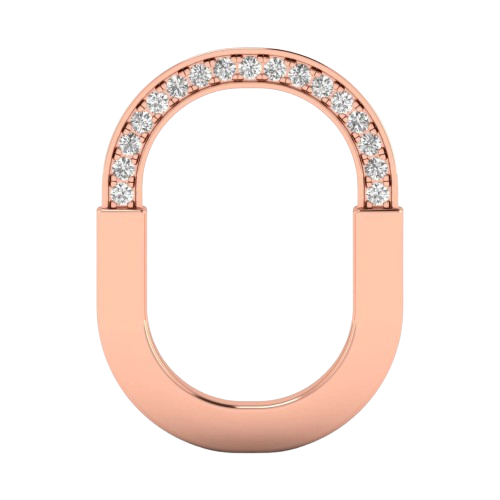 Dioris chain pendant in 14K rose gold, round brilliant lab-grown diamond — Apekani Diamonds