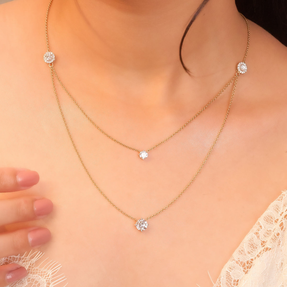 Aurivis - Necklace in 18K Yellow Gold | Lab-Grown Diamond