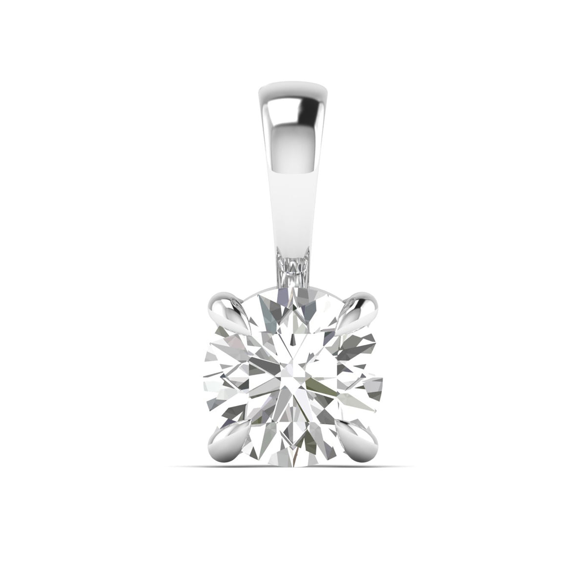 Aelira pendant in 18K yellow gold, round brilliant lab-grown diamond — Apekani Diamonds