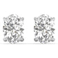 Aelixis earrings in 18K white gold, oval lab-grown diamond — Apekani Diamonds