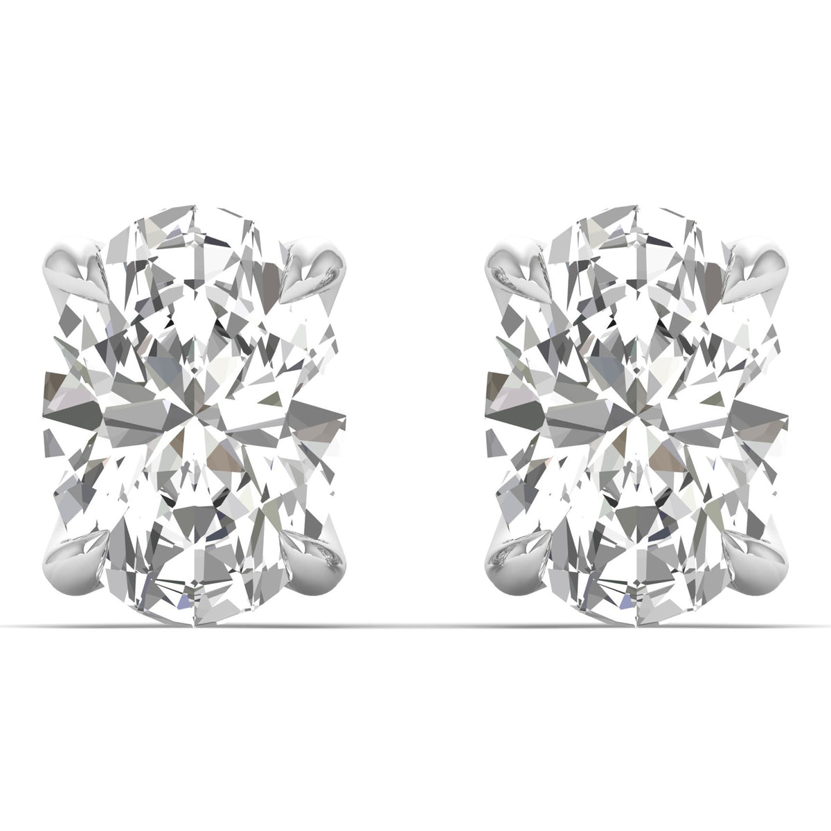 Aeloria earrings in 18K yellow gold, oval lab-grown diamond — Apekani Diamonds