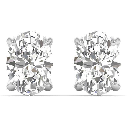 Aeloria earrings in 18K yellow gold, oval lab-grown diamond — Apekani Diamonds