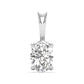 Aelvyn pendant in 18K white gold, oval lab-grown diamond — Apekani Diamonds