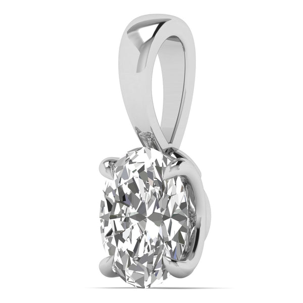 Aelvyn Lab Grown Diamond Pendant in 18K White Gold – view 2 | Apekani Diamonds