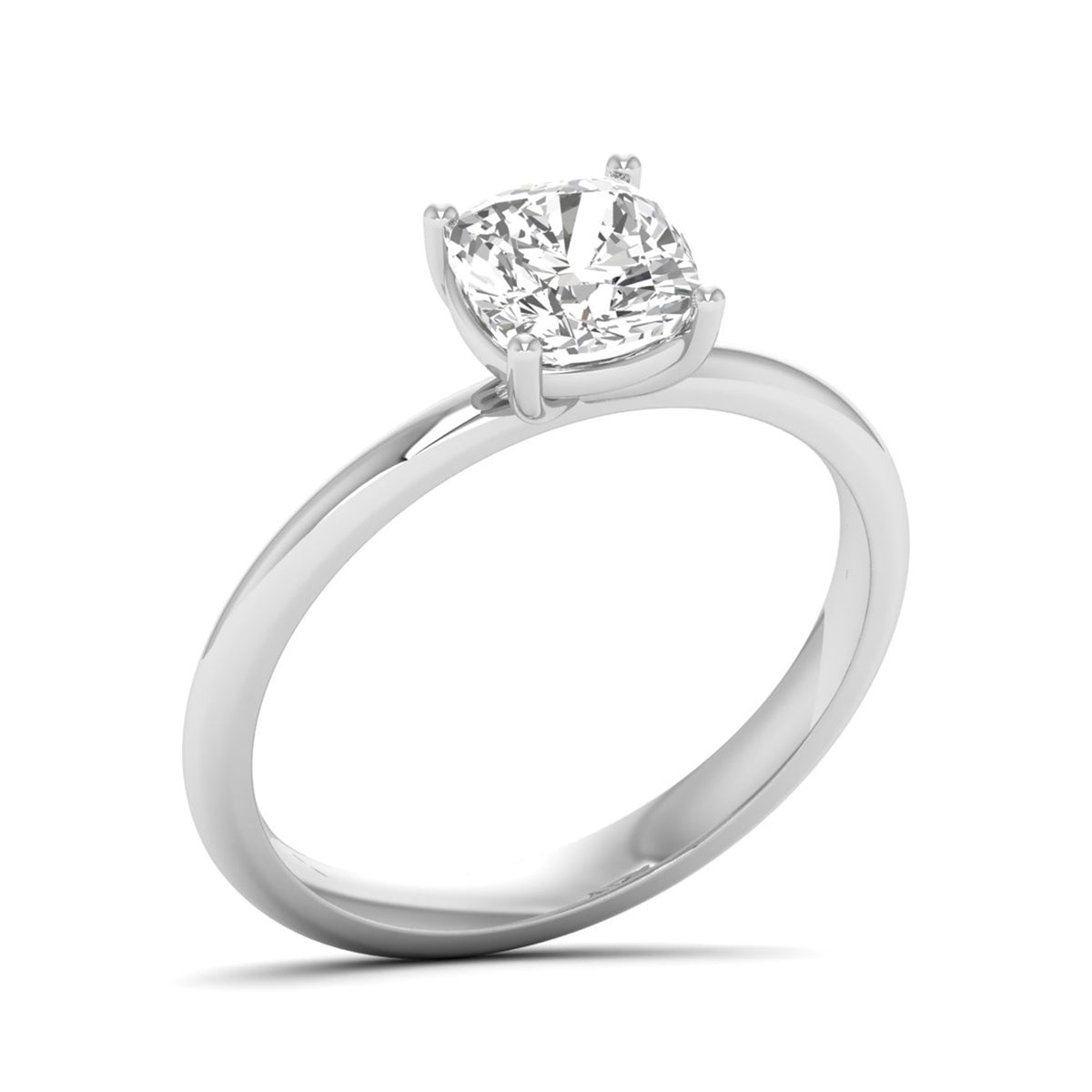 Alivara ring in 14K white gold, cushion-cut lab-grown diamond — Apekani Diamonds