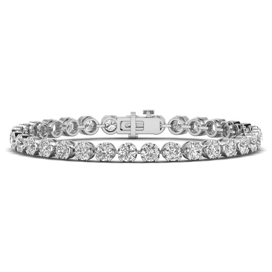 Alyndra bracelet in 14K white gold, round brilliant lab-grown diamond — Apekani Diamonds