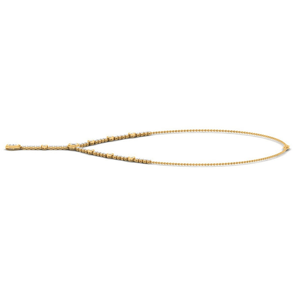 Urelia Lab Grown Diamond Necklace in 14K Yellow Gold – view 2 | Apekani Diamonds