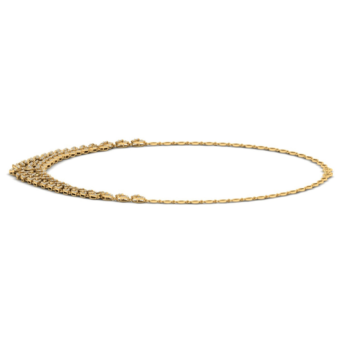Vaelora Lab Grown Diamond Necklace in 14K Yellow Gold – view 2 | Apekani Diamonds