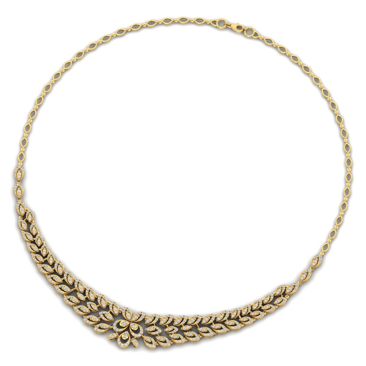 Vaelora Lab Grown Diamond Necklace in 14K Yellow Gold – view 3 | Apekani Diamonds