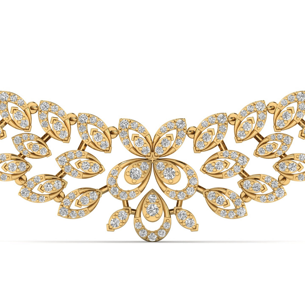 Vaelora Lab Grown Diamond Necklace in 14K Yellow Gold – view 4 | Apekani Diamonds