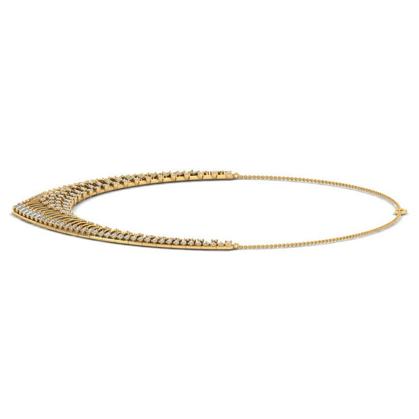 Vaelisse Lab Grown Diamond Necklace in 14K Yellow Gold – view 2 | Apekani Diamonds