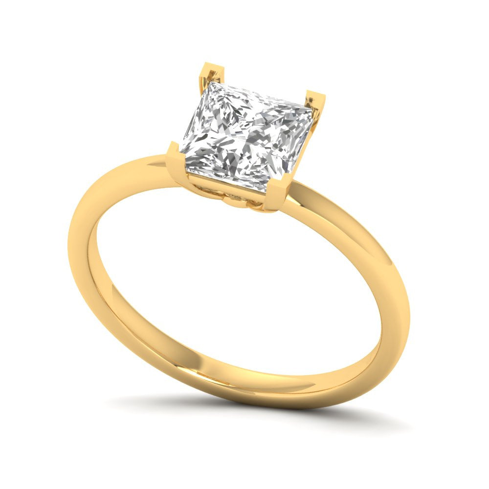 Arlisse ring in 18K white gold, princess-cut lab-grown diamond — Apekani Diamonds