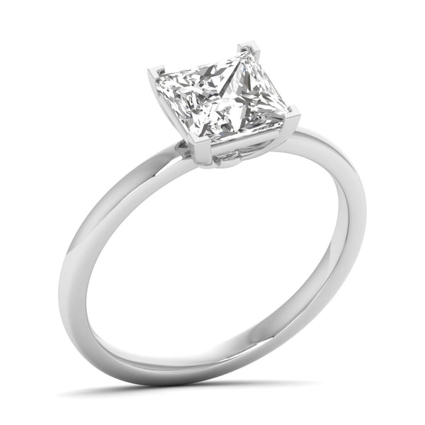 Arlisse Princess Cut Lab Grown Diamond Ring in 18K White Gold, IGI Certified | Apekani Diamonds