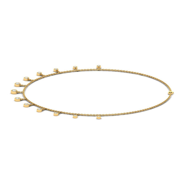 Aurielle Lab Grown Diamond Necklace in 18K Yellow Gold – view 2 | Apekani Diamonds