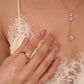 Auvessa necklace in 18K yellow gold, round brilliant lab-grown diamond (view 2) — Apekani Diamonds