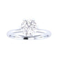 Auvora ring in 14K white gold, round brilliant lab-grown diamond — Apekani Diamonds