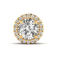 Calisse chain pendant in 18K yellow gold, round brilliant lab-grown diamond — Apekani Diamonds