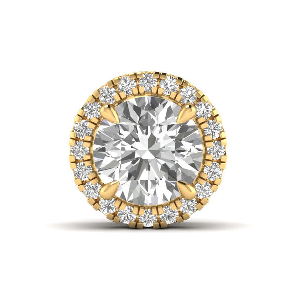 Calisse chain pendant in 18K yellow gold, round brilliant lab-grown diamond — Apekani Diamonds