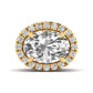 Calivra chain pendant in 14K white gold, oval lab-grown diamond — Apekani Diamonds