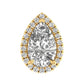 Calyra chain pendant in 14K white gold, pear-shaped lab-grown diamond — Apekani Diamonds