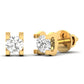 Celisara earrings in 18K yellow gold, round brilliant lab-grown diamond — Apekani Diamonds