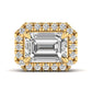 Celisse chain pendant in 18K yellow gold, emerald-cut lab-grown diamond — Apekani Diamonds