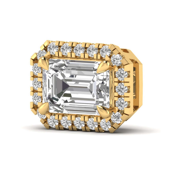 Celisse Lab Grown Diamond Pendant with Chain in 18K Yellow Gold – view 2 | Apekani Diamonds