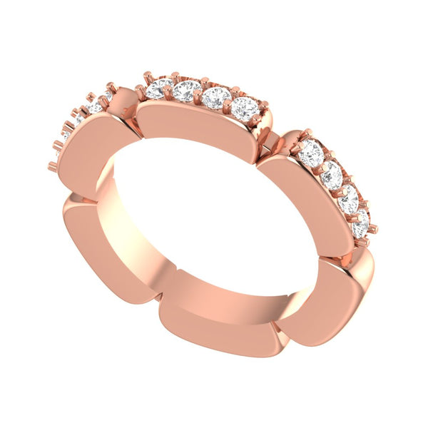 Celivie ring in 14K rose gold, round brilliant lab-grown diamond — Apekani Diamonds