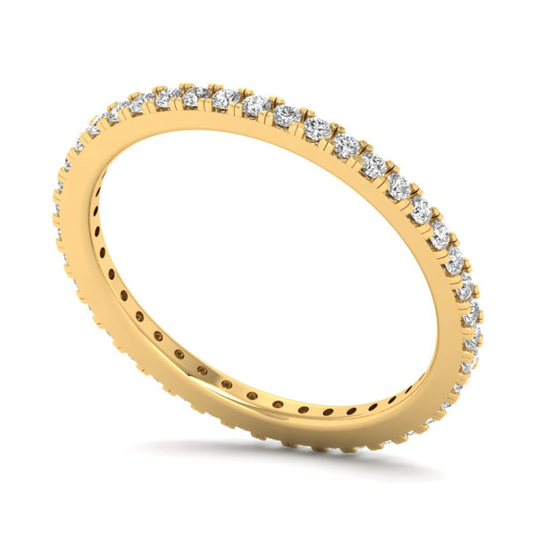 Celivora ring in 18K yellow gold, round brilliant lab-grown diamond — Apekani Diamonds