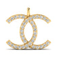 Cylora chain pendant in 14K yellow gold, round brilliant lab-grown diamond — Apekani Diamonds