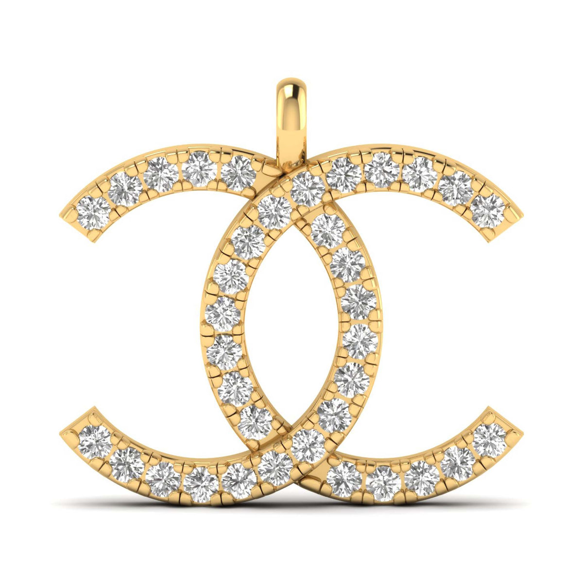 Cylora chain pendant in 14K yellow gold, round brilliant lab-grown diamond — Apekani Diamonds