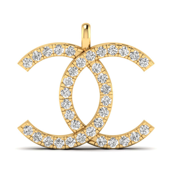Cylora chain pendant in 14K yellow gold, round brilliant lab-grown diamond — Apekani Diamonds
