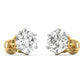 Delisara earrings in 18K yellow gold, round brilliant lab-grown diamond — Apekani Diamonds