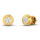 Dionis earrings in 18K yellow gold, round brilliant lab-grown diamond — Apekani Diamonds