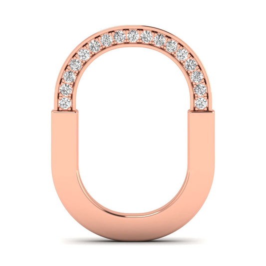 Dioris chain pendant in 14K rose gold, round brilliant lab-grown diamond — Apekani Diamonds