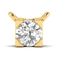 Dorelia chain pendant in 14K white gold, round brilliant lab-grown diamond — Apekani Diamonds