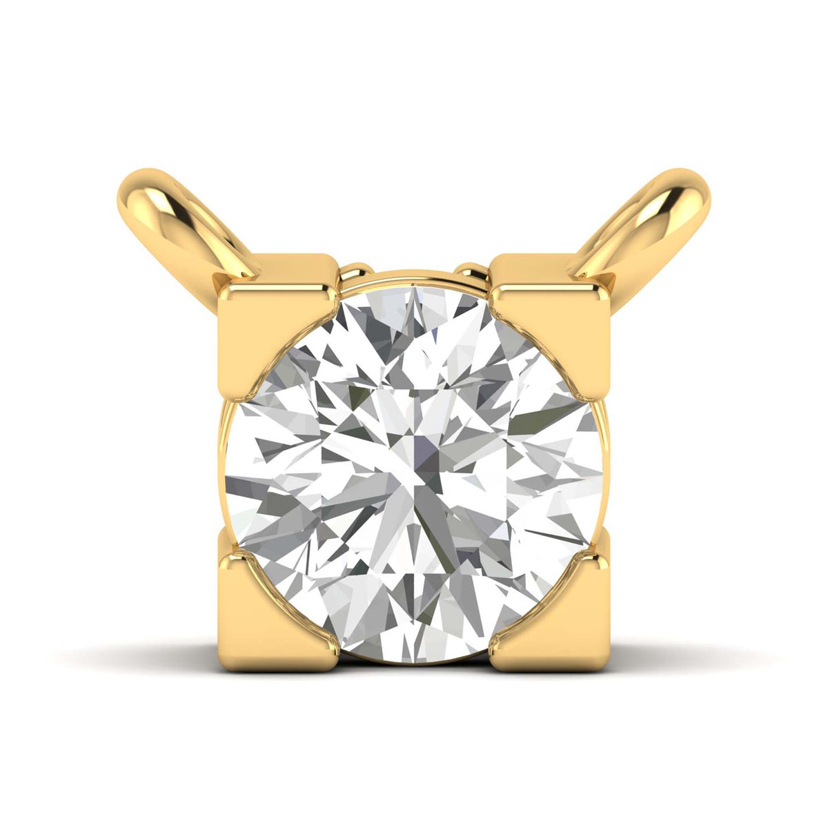 Dorelia chain pendant in 14K white gold, round brilliant lab-grown diamond — Apekani Diamonds