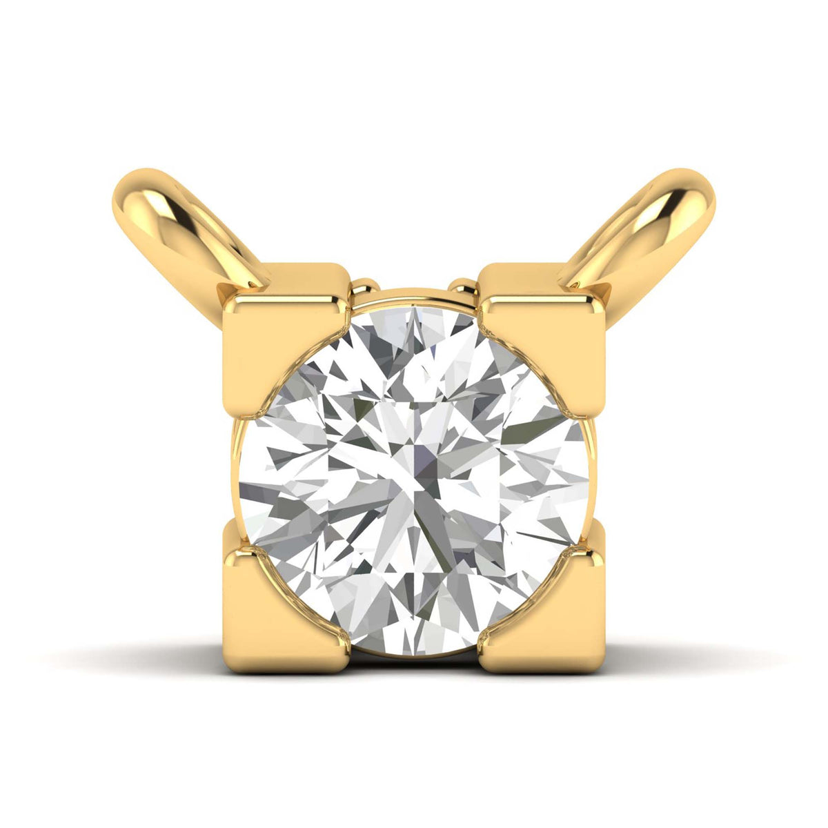 Dorelle chain pendant in 14K white gold, round brilliant lab-grown diamond — Apekani Diamonds