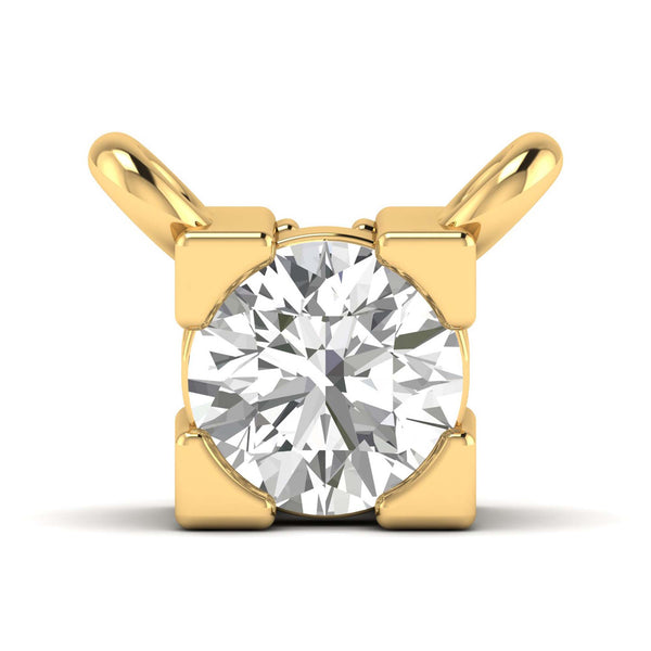 Dorelle chain pendant in 14K white gold, round brilliant lab-grown diamond — Apekani Diamonds