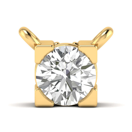 Dorellia chain pendant in 18K rose gold, round brilliant lab-grown diamond — Apekani Diamonds