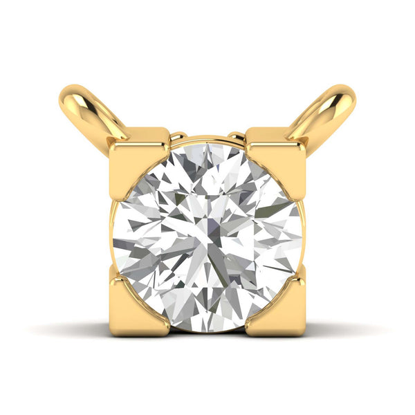 Dorellia chain pendant in 18K rose gold, round brilliant lab-grown diamond — Apekani Diamonds
