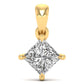 Elionis chain pendant in 14K white gold, princess-cut lab-grown diamond — Apekani Diamonds