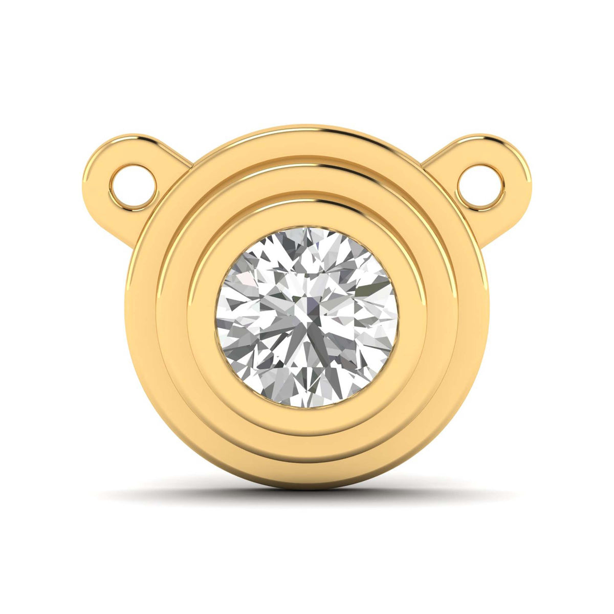 Elliora chain pendant in 18K yellow gold, round brilliant lab-grown diamond — Apekani Diamonds