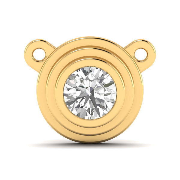 Elliora chain pendant in 18K yellow gold, round brilliant lab-grown diamond — Apekani Diamonds