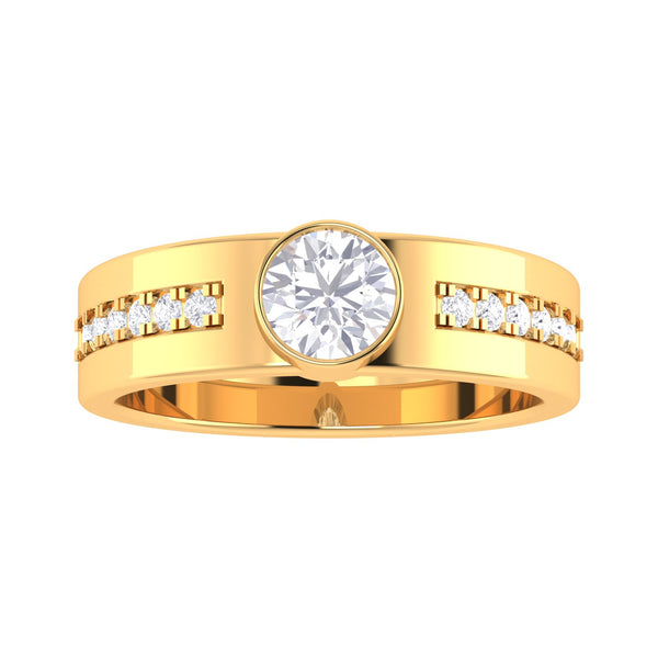 Eloria ring in 18K white gold, round brilliant lab-grown diamond — Apekani Diamonds