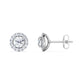 Eloura earrings in 14K white gold, round brilliant lab-grown diamond — Apekani Diamonds