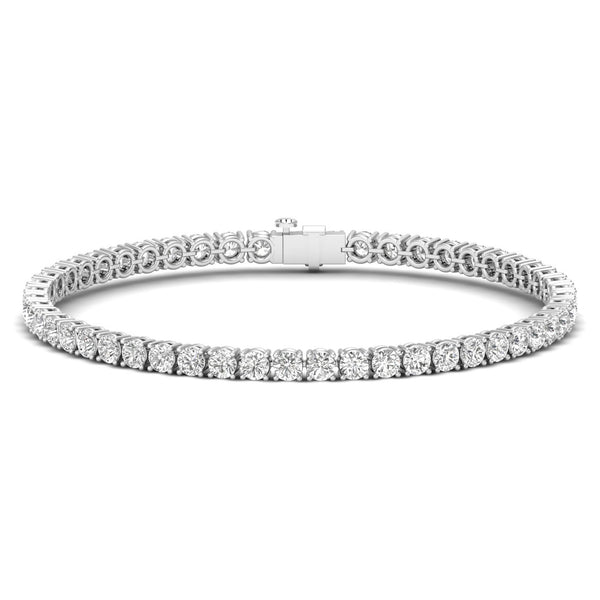 Marivyn Round Brilliant Lab Grown Diamond Bracelet in 18K White Gold, IGI Certified | Apekani Diamonds