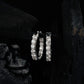 Eluna earrings in 14K white gold, round brilliant lab-grown diamond (view 2) — Apekani Diamonds