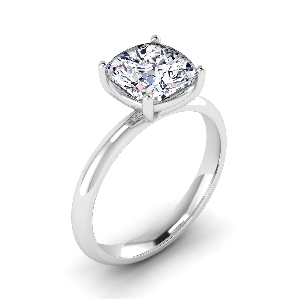 Elyra ring in 14K yellow gold, cushion-cut lab-grown diamond — Apekani Diamonds